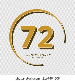 72 Years Anniversary Celebration Vector Template Design Illustration