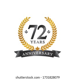 72 years anniversary elegant design