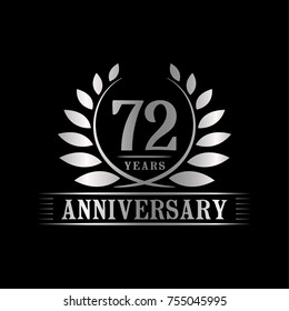 72 years anniversary logo template.