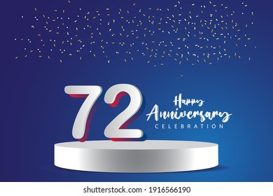 72 Years Anniversary Images Stock Photos Vectors Shutterstock