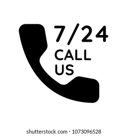 7/24 Call Us Vector Icon Illustration For Web And Mobile App.Ui/Ux