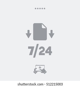 7/24 download data - Vector web icon