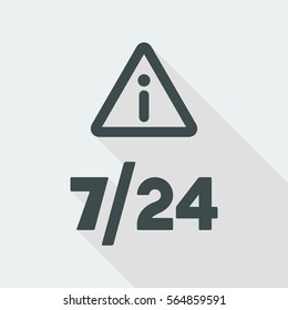 7/24 info services - Vector web icon