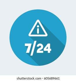 7/24 info services - Vector web icon