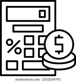 724 - Loan calculator Vector Icon Design
