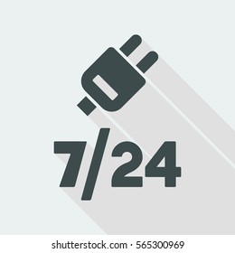 7/24 network services - Vector web icon