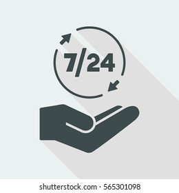 7/24 services - Vector web icon