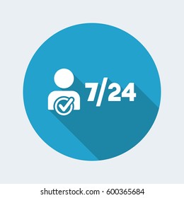7/24 services - Vector web icon