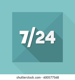7/24 services - Vector web icon