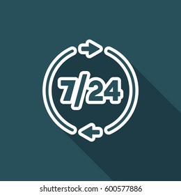 7/24 services - Vector web icon