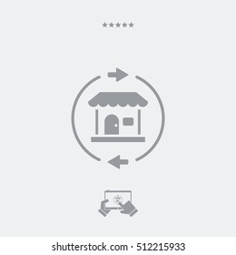 7/24 shop - Vector web icon