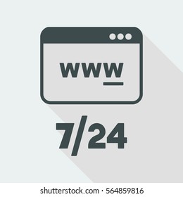 7/24 web services - Vector web icon