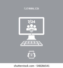 7/24 web team - Vector flat icon