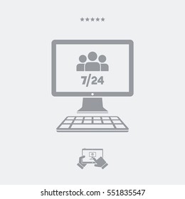 7/24 web team - Vector flat icon