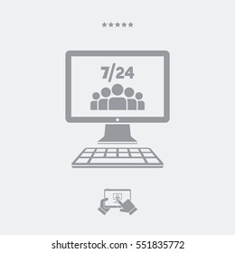 7/24 web team - Vector flat icon