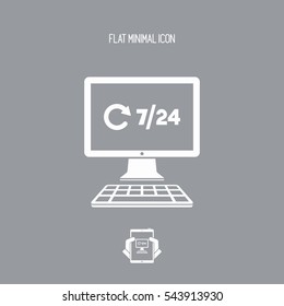7/24 web updates - Vector flat icon