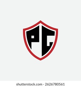 729 escudo logo forma letra alfabeto aprendizaje educativo P G