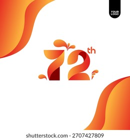 72-jähriges Jubiläums-Logo, Twist Ribbons Logo