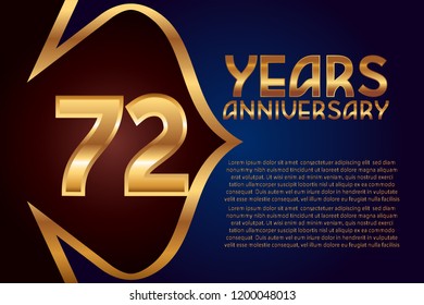 72th Anniversary numbers. background for anniversary