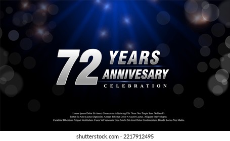 72Years Anniversary Celebration Vector Template Design Illustration