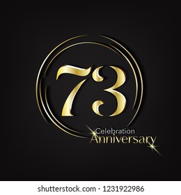 73 Anniversary Template Great Golden style with  dark background