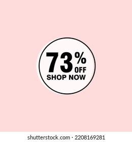 73 discount, Sales Vector badges for Labels, , Stickers, Banners, Tags, Web Stickers, New offer. Discount origami sign banner