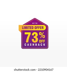 73 discount, Sales Vector badges for Labels, , Stickers, Banners, Tags, Web Stickers, New offer. Discount origami sign banner