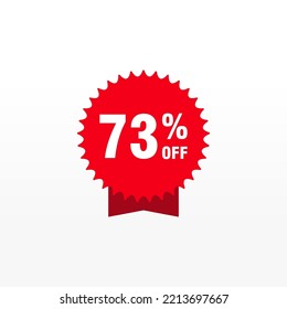 73 Rabatt, Sales Vector Abzeichen für Labels, , Stickers, Banner, Tags, Web-Aufkleber, Neues Angebot. Discount-Origami-Zeichenbanner