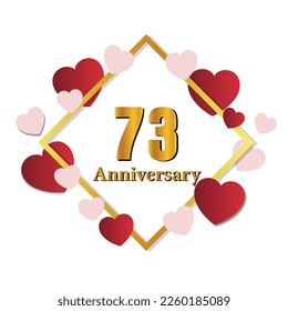 73 glossy gold number vector set. Realistic romantic typeface. Decorative numbers for Valentines, Mothers day, wedding banner, cover, birthday or anniversary, holiday party.