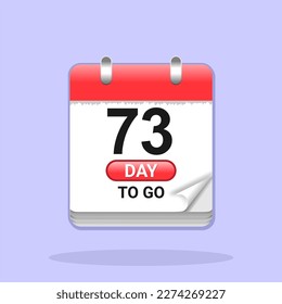73 more days sign label vector art illustration. vector calendar icon