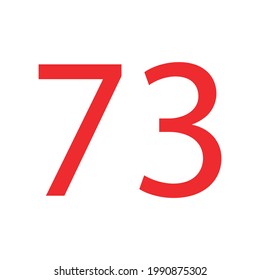 73 NUMBER SIMPLE CLIP ART VECTOR