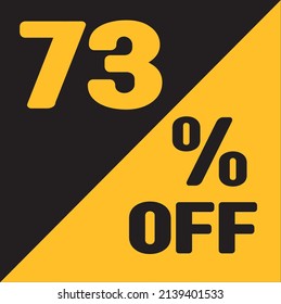 Up To 73% Off Special Offer sale sticker black and gold, vector illustration