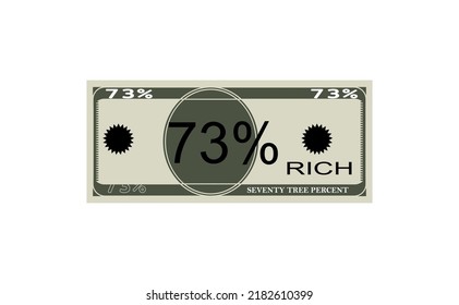 73% percentage, a sign or symbol, arca, background, bank, banking, banknote, bill, business, cash, circle, circular, currency, design, dollar, economy, elegant money, exchange, figurine, finance