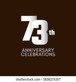 Ilustración De Diseño De Plantilla De Vector De Celebración Del 73° Aniversario
