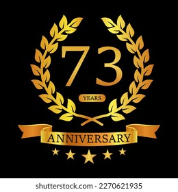 73 th Anniversary logo template illustration. suitable for you