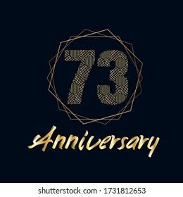 73 year anniversary celebration, vector design for celebrations, invitation cards and greeting cards