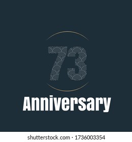 73 year anniversary celebration, vector design for celebrations, invitation cards and greeting cards