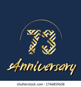 73 year anniversary celebration, vector design for celebrations, invitation cards and greeting cards