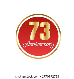 73 year anniversary celebration, vector design for celebrations, invitation cards and greeting cards