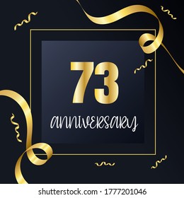 73 year anniversary celebration, vector design for celebrations, invitation cards and greeting cards