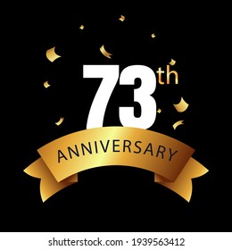 73 year anniversary celebration, vector design for celebrations, invitation cards and greeting cards