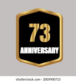 73 year anniversary celebration, vector design for celebrations, invitation cards and greeting cards