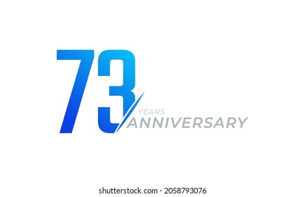 73 Year Anniversary Celebration Vector. Happy Anniversary Greeting Celebrates Template Design Illustration