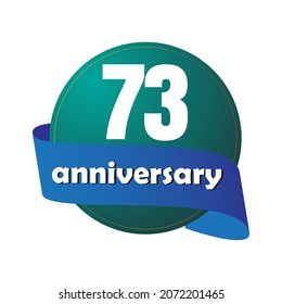 73 year anniversary celebration, vector design for celebrations, invitation cards and greeting cards