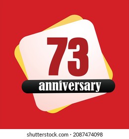 73 year anniversary celebration, vector design for celebrations, invitation cards and greeting cards