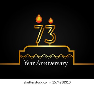 73 year anniversary design template