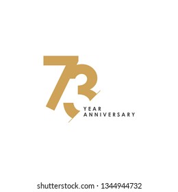 73 Year Anniversary Vector Template Design Illustration