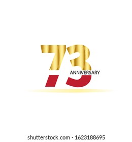 73 Year Anniversary Vector Template Design Illustration