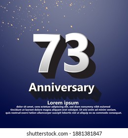 73 years anniversary celebration logo vector template design