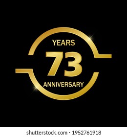 73 years anniversary celebration logo vector template design illustration